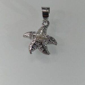 925 sterling silver star fish diamond pendants