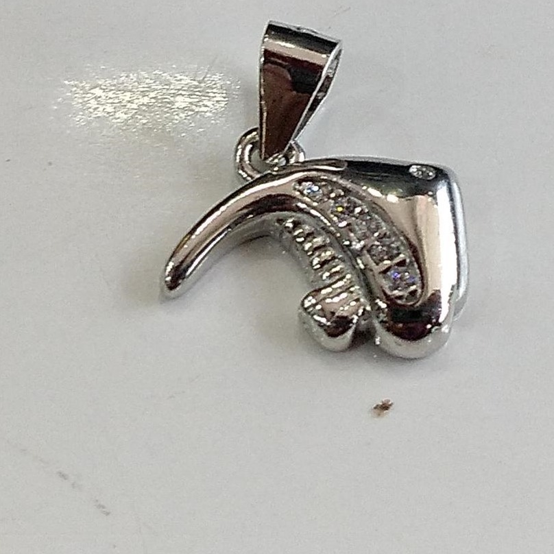 925 sterling silver fish shape diamond pendants