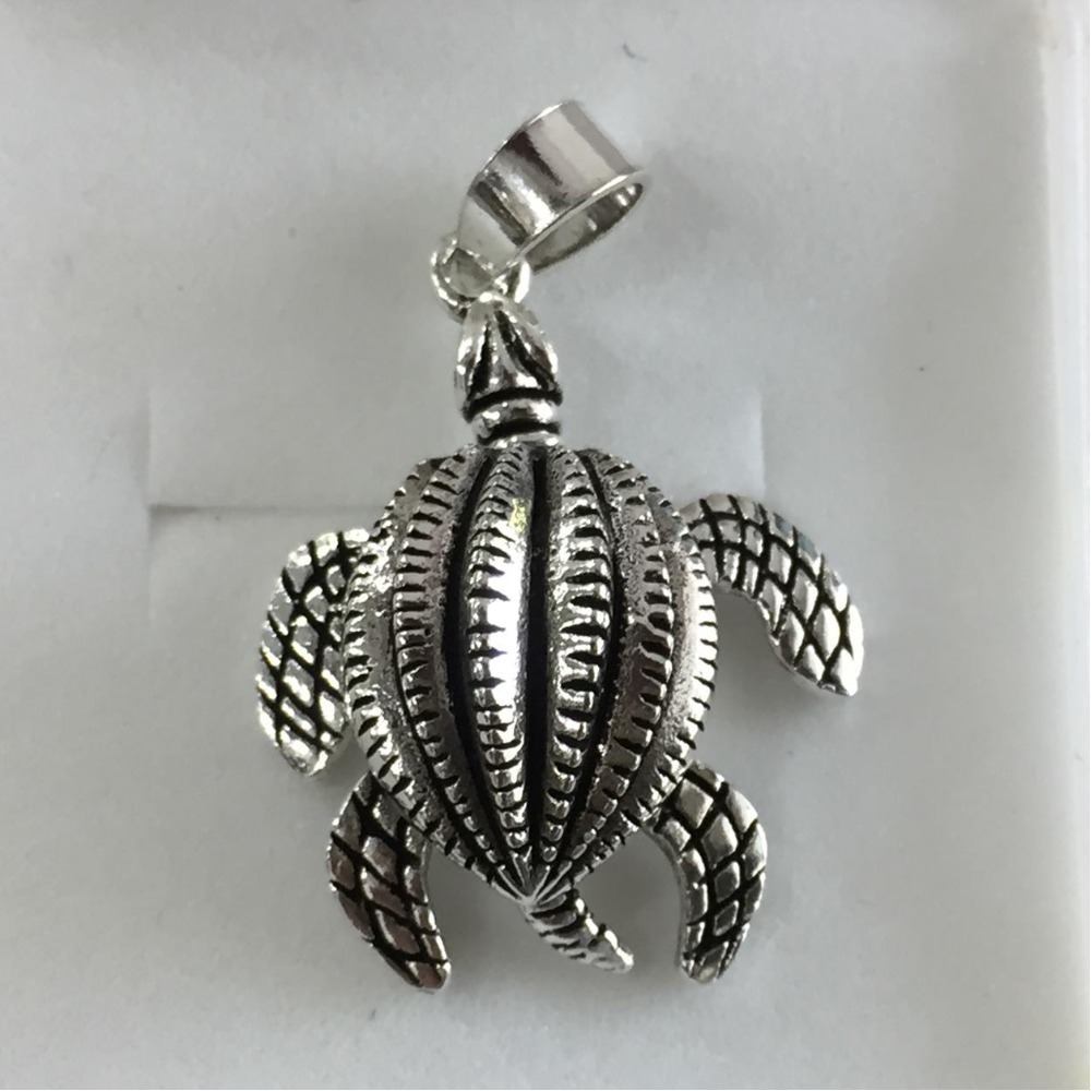 925 Sterling Silver Oxidized Tortoise Design Pendants