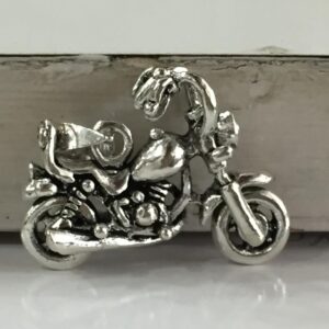 925 Sterling Silver Bike Shape Oxidized Pendants