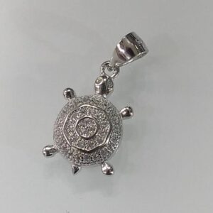 925 sterling silver tortoise design diamond pendants
