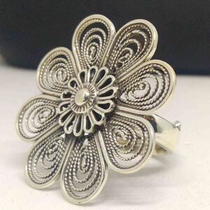 925 sterling silver  designer adjustable Ring for ladies