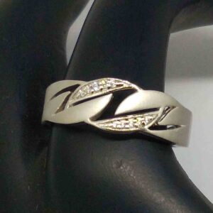 925 sterling silver couple diamond Ring  GRS0195/lRS0562