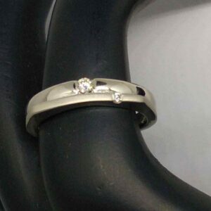 925 sterling silver couple single diamond Ring GRS0193/ LRS0560