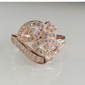 925 sterling silver  Rose Gold Plated  Diamond Ring