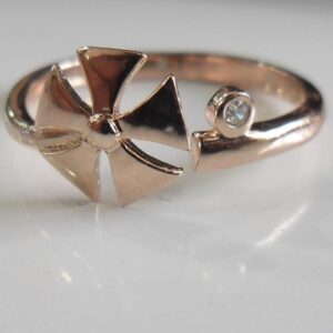 925 sterling silver  Rose Gold Plated   Ring