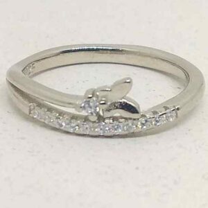 925 sterling silver c z diamond Ring