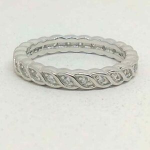 925 sterling silver diamond band Ring