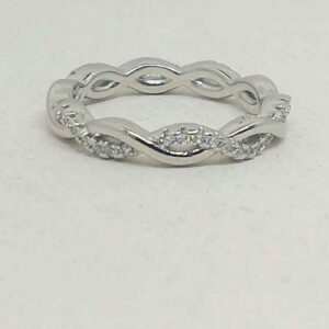 925 sterling silver band  diamond Ring for ladies