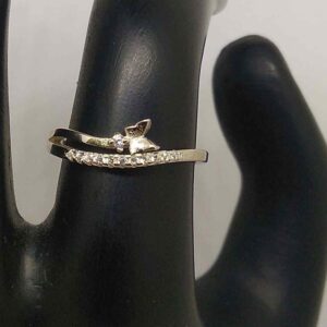 925 sterling silver diamond Ring FOR Ladies