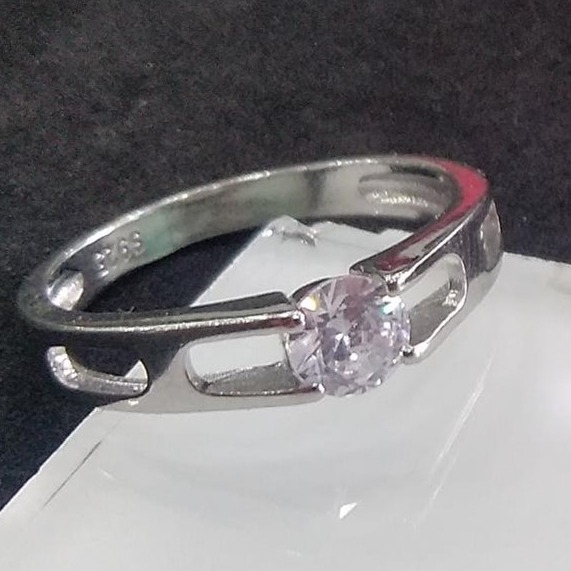 925 sterling silver  single diamond Ring FOR MEN