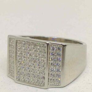 925 sterling silver  diamond Ring for men