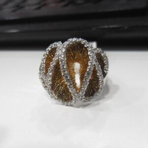 925 sterling silver designer diamond ring