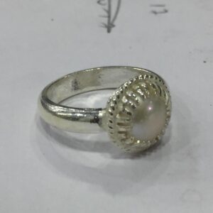 925 sterling silver pearl / Moti ring for ladies