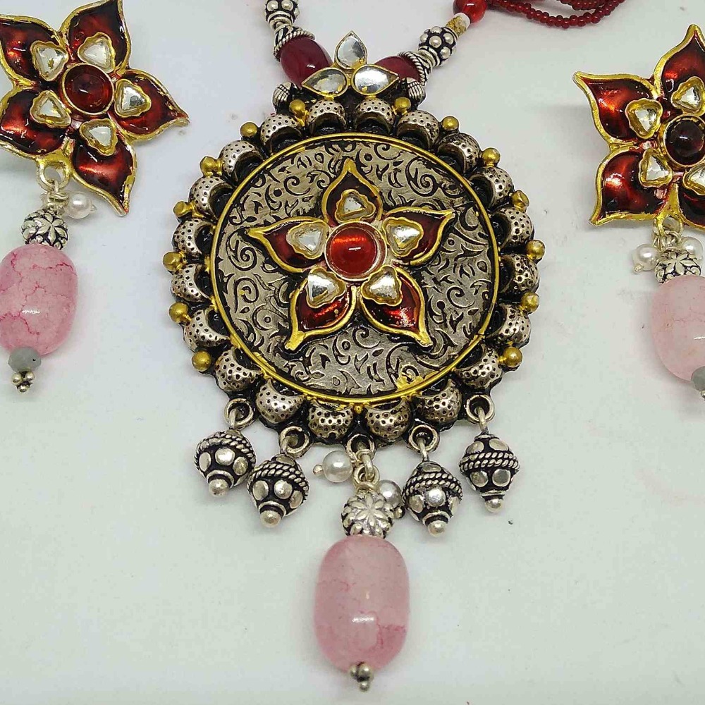 925 sterling silver Traditional pendant earring set for women STS0005