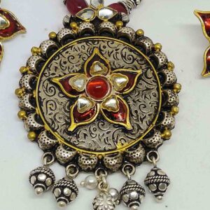 925 sterling silver Traditional pendant earring set for women STS0005