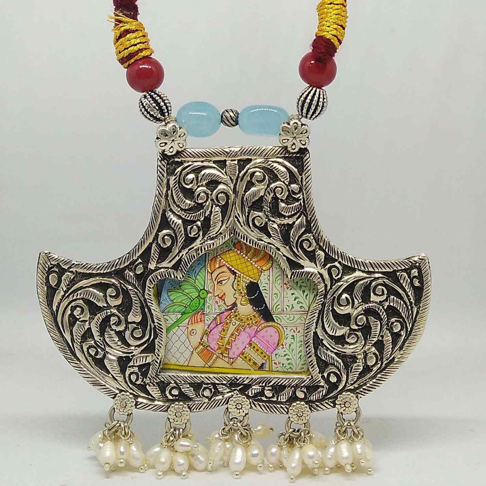 925 sterling silver Traditional Antique pendant set for women STS0003
