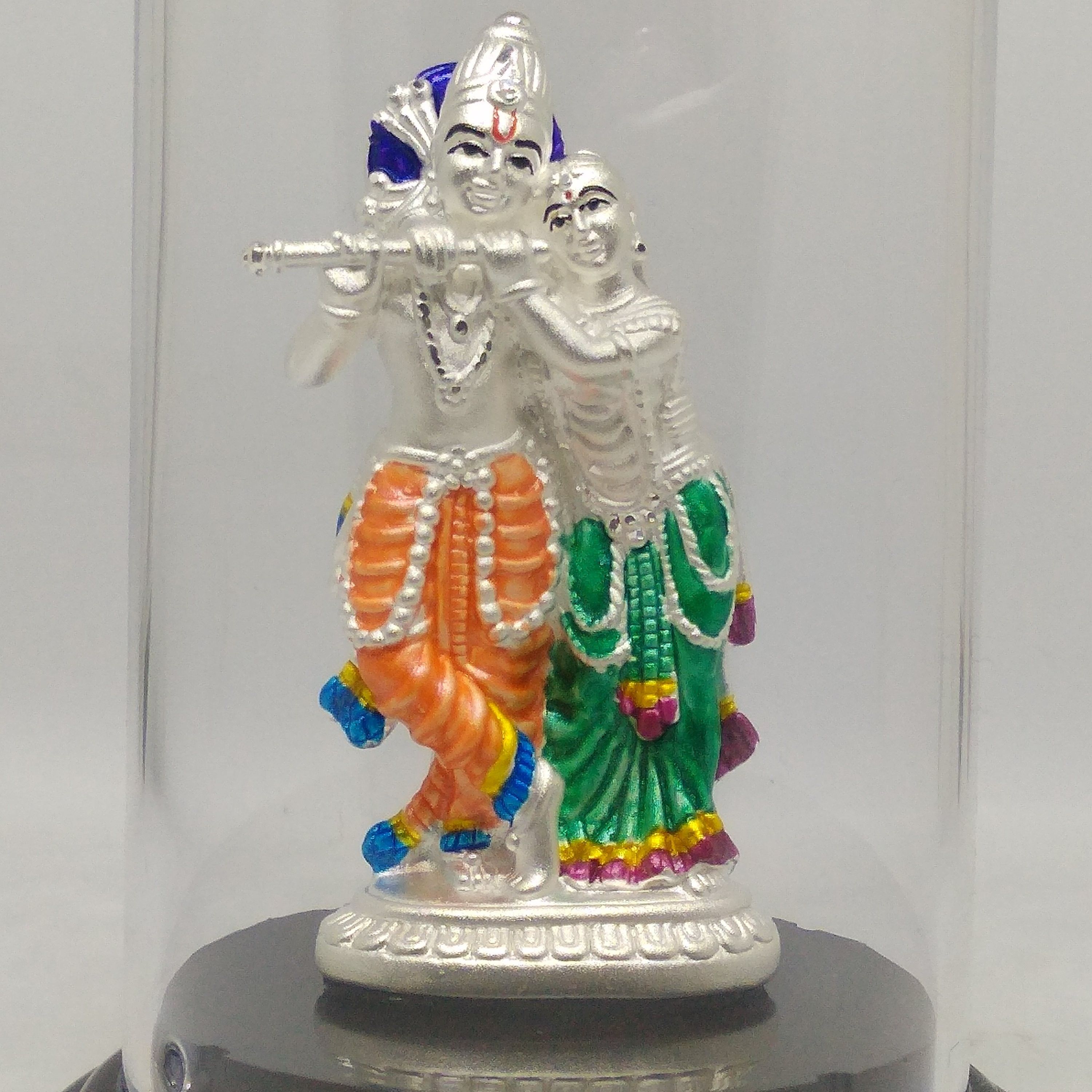 999 silver radhe krishana murti