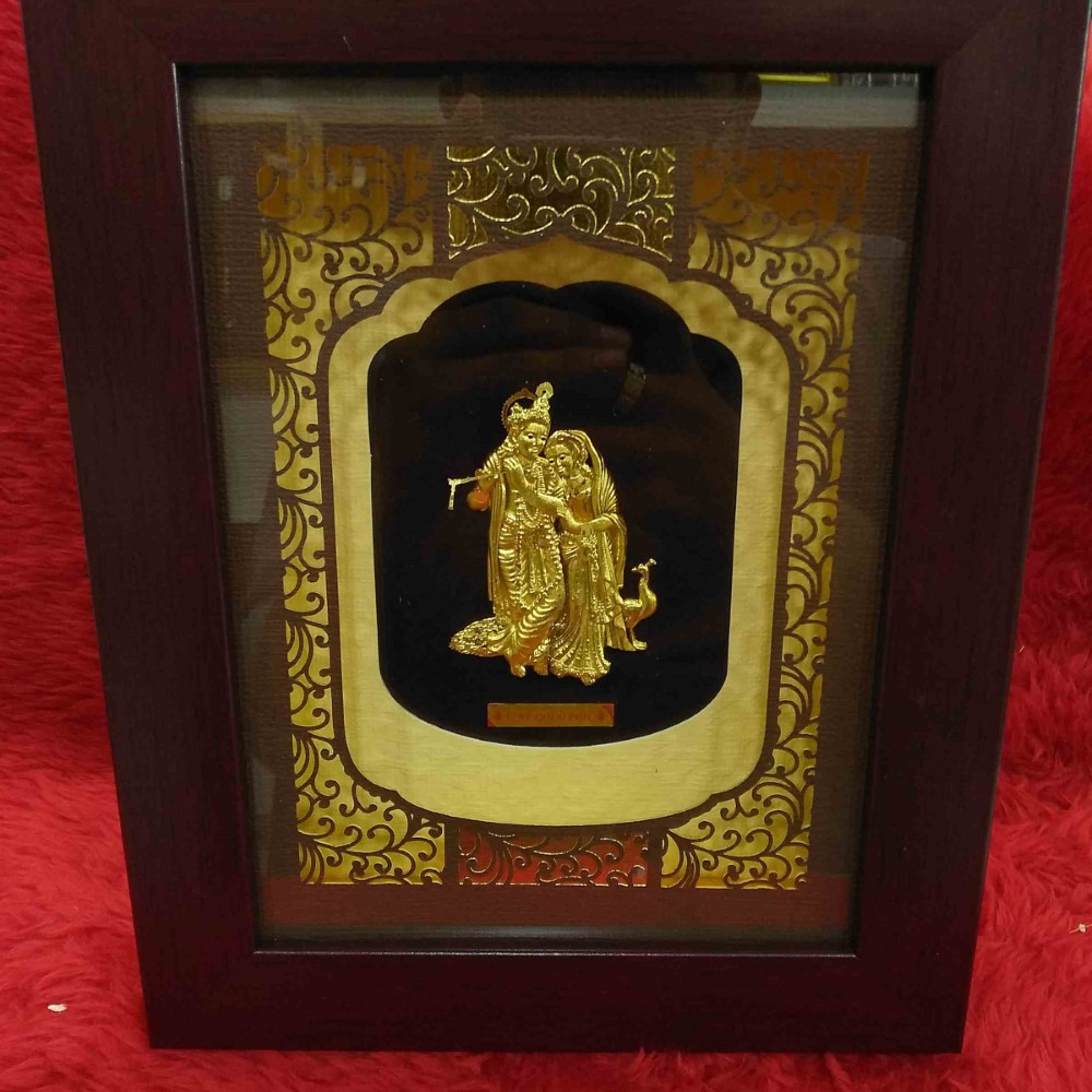 24KT Gold Leaf Radhe Krishana Frame
