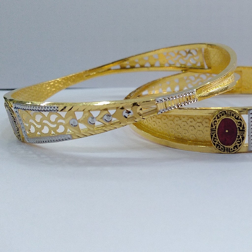 22KT/ 916 Gold fancy Bridal 2-in-1 Cooper kadli for ladies - Image 4