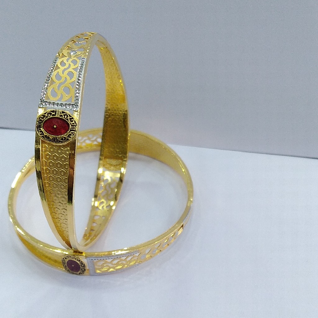 22KT/ 916 Gold fancy Bridal 2-in-1 Cooper kadli for ladies - Image 2