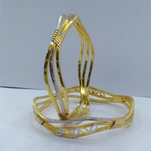 22KT/ 916 Gold Fancy leaves Zikzek design Cooper Kadli for ladies