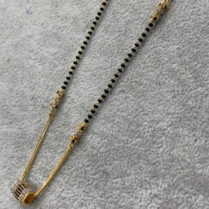 22KT/ 916 Gold Fancy CZ Casual wear Square   Mangalsutra for Ladies