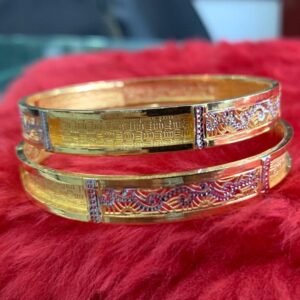 22KT/ 916 Gold Fancy Dual design Festival Cooper Kadli For Ladies