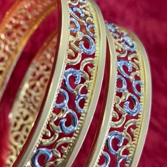 22KT/ 916 Gold Fancy Special occasional Cooper Kadli For Ladies - Image 5