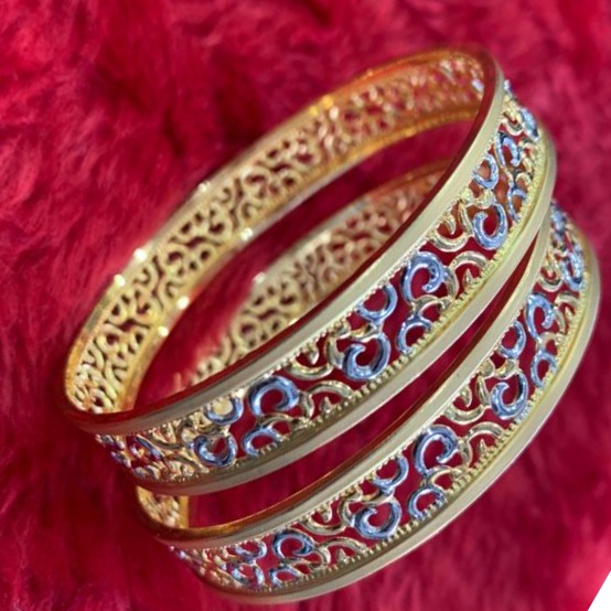 22KT/ 916 Gold Fancy Special occasional Cooper Kadli For Ladies - Image 3