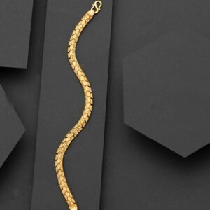 22KT/ 916 Gold Plain Handmade Dailywear Bracelet For Men