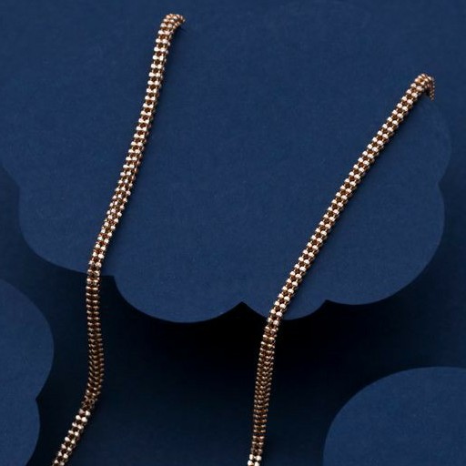 18KT Yellow Gold plain casualware chain for Ladies - Image 3