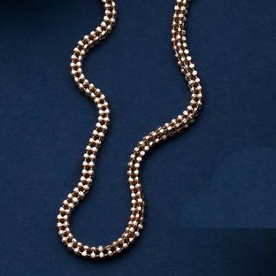 18KT Yellow Gold plain casualware chain for Ladies - Image 2