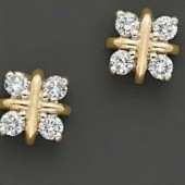 18KT yellow gold fancy casual ware Stud earrings for ladies - Image 2