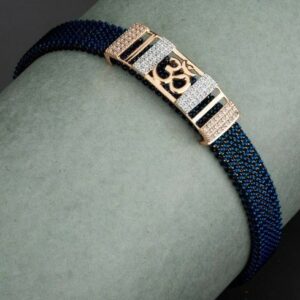 18KT Rose Gold fancy casual ware om SS Belt Bracelet for Men