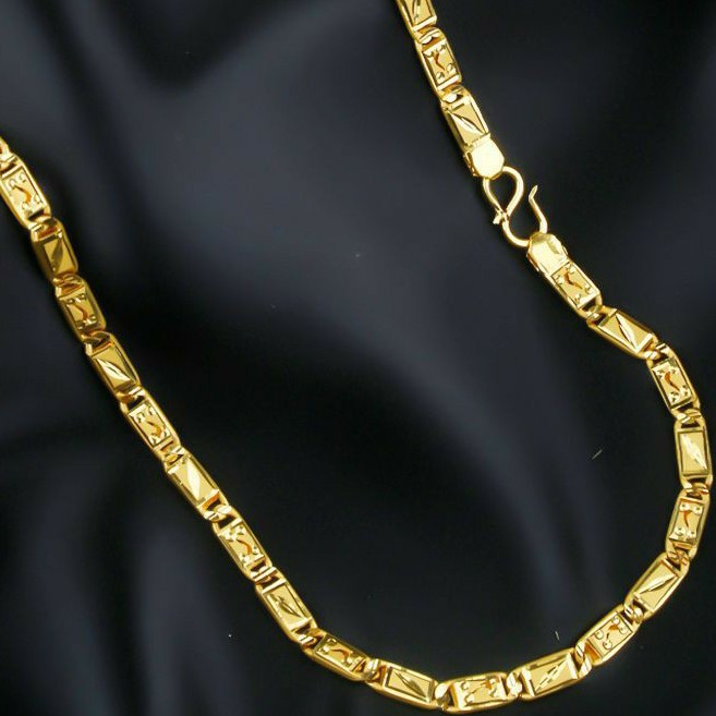 22KT / 916 Gold plain Nawabi chain for Men CHG1018 - Image 3