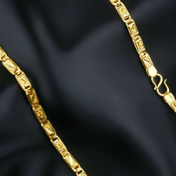 22KT / 916 Gold plain Nawabi chain for Men CHG1018 - Image 2