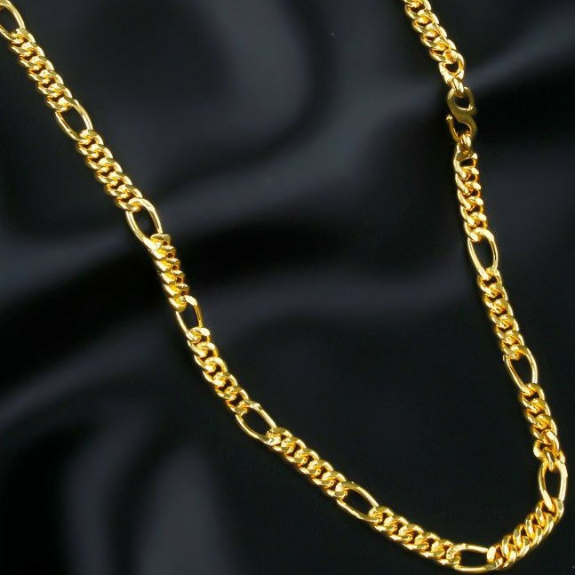 22KT / 916 Gold plain daily ware chain For men CHG1015 - Image 3