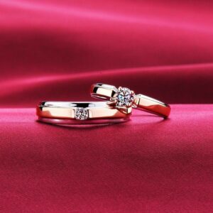 18KT Rose Gold Solitaire engagement ring for couple GRG1012