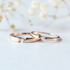 18KT Rose Gold Solitaire engagement ring for couple GRG1010