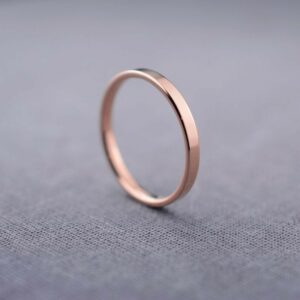 18 KT Rose Gold classic engagement band for unisex GRG1004
