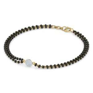 18KT Yellow gold office ware mangalsutra bracelet for ladies