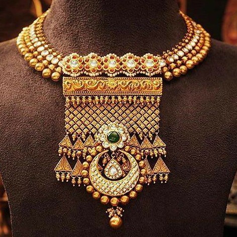 22kt / 916 gold bridle collection necklace set for ladies