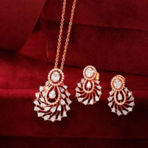 18KT Rose Gold special occasions Pendant set for Ladies PBG1001