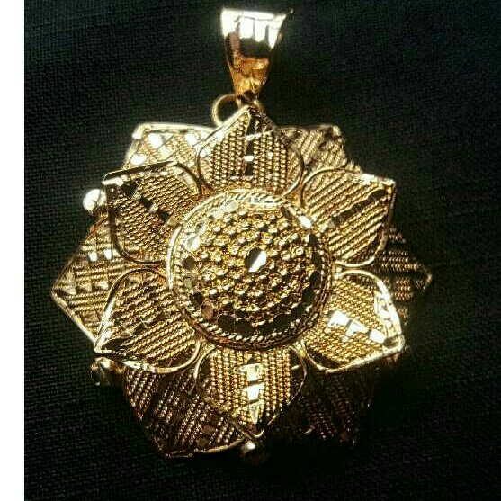 Copper Ladies Indian Fancy Pendant Yellow