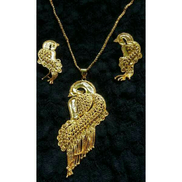 Copper Ladies Indian Handmade Gold Necklace Set
