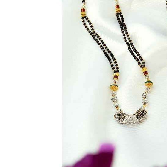 916 Yellow Gold ladies Light Weight Indian Attractive Mangalsutra