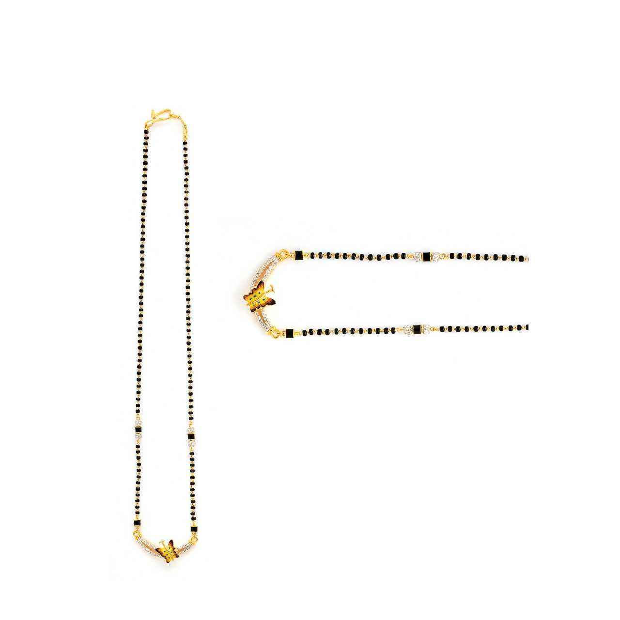 916 Gold Indian Light Weight Vertical Mangalsutra