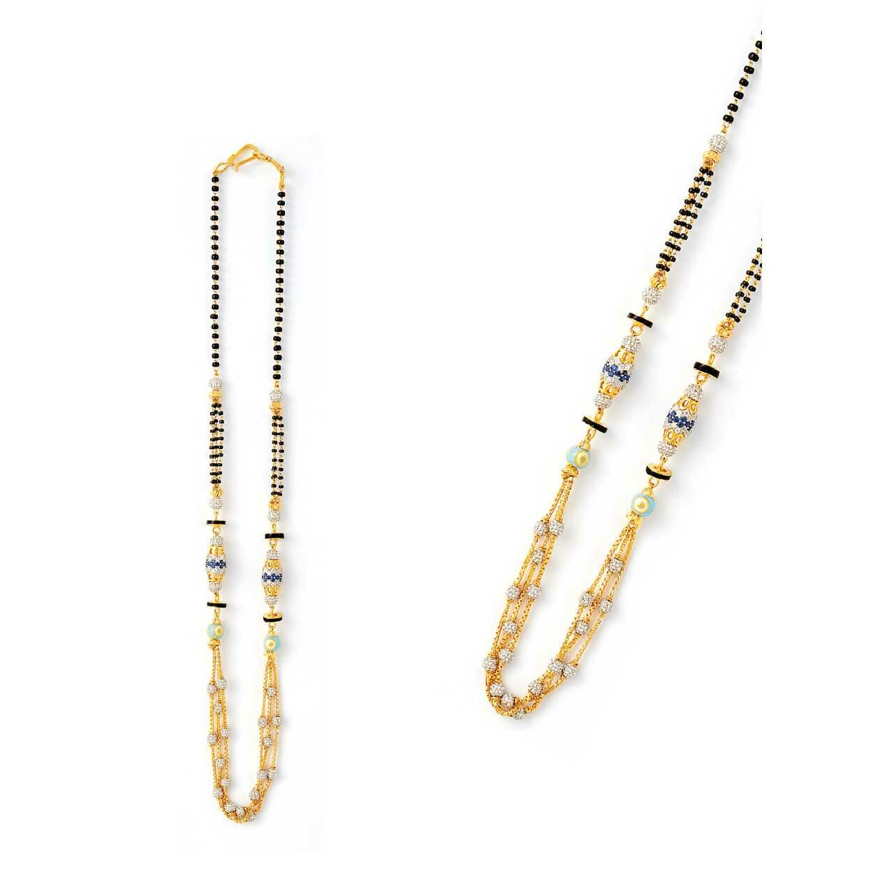 22KT Yellow Gold Light Weight Designer Mangalsutra
