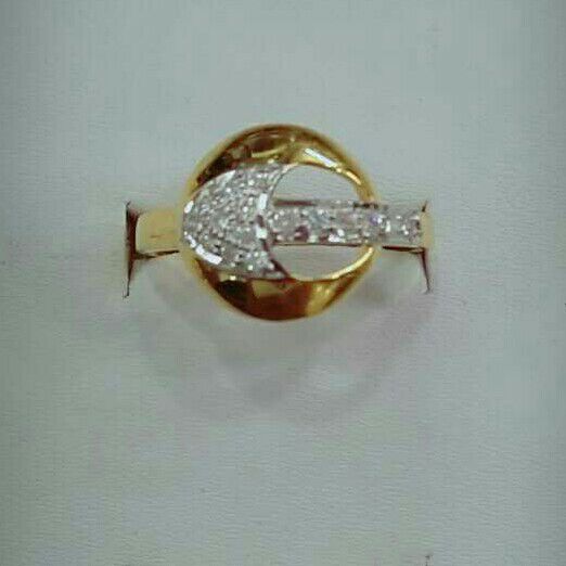 18KT Yellow Gold Ladies Cz Diamond Ring